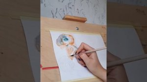 Mushroom speed painting/ Гриб акварелью