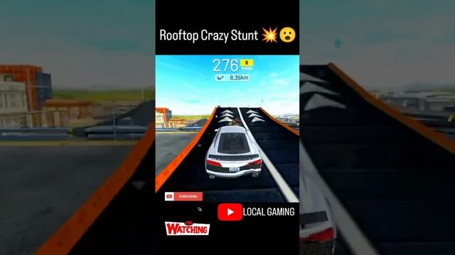 Audi R8 RoofTop stunt❤️?#viral #subscribe #viralshort #Newsupercar #share #like