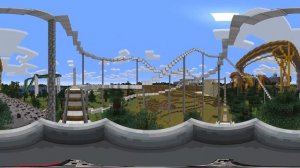 Minecraft 360° VR - Roller coaster - Американские горки 360 - (4K) 60FPS