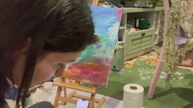 Рисовать акрилом - легко! Painting with acrylics is easy! #анастасиямакеева #aquarelle #painting смотреть онлайн