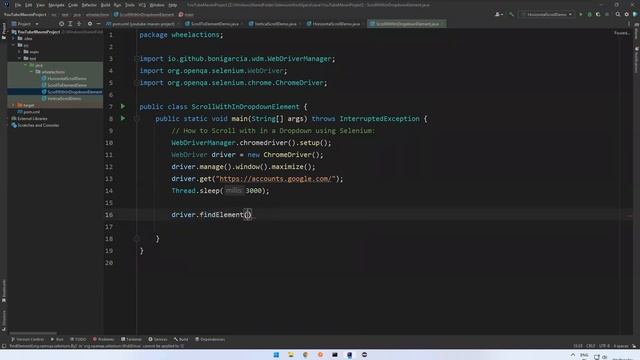 Scrolling inside the WebElement in Selenium | Scroll inside Browser Elements like Drodpdown |Listbo