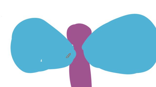 Рисуем бабочку детям часть 6