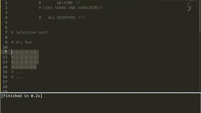 #13 Python tutorial for beginners (HINDI) | Selection Sort in python | Sorting Technique