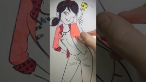 Леди Баг в разноцветном костюме. Раскраски. Леди Баг нарядилась в розовый сарафан.