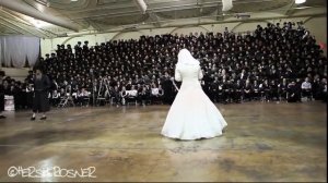 Bobov Rebbe Shlita dancing Mitzva Tantz at Wedding