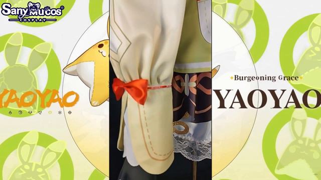 【SanyMuCos】Genshin Impact Yaoyao Cosplay Costume Plus Size Detail Show