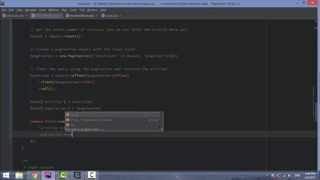 Блог на Yii2 - Вывод статьи и категории #15 смотреть онлайн