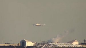 Virgin Atlantic Boeing 747 landing at JFK (filmed with telescope) by jonfromqueens