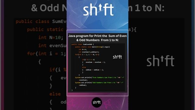 The sum of an odd number and an even number in java