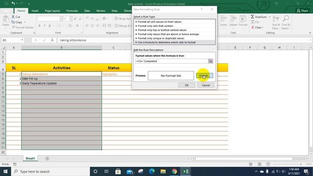 How to make daily activities check book in excel file?