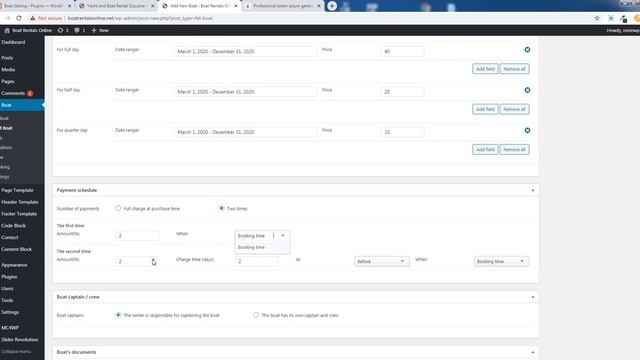 How to create boat, yatch with Yacht and Boat Rental WordPress Plugin смотреть онлайн