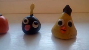 Энгри Бердс из пластилина. Angry birds.