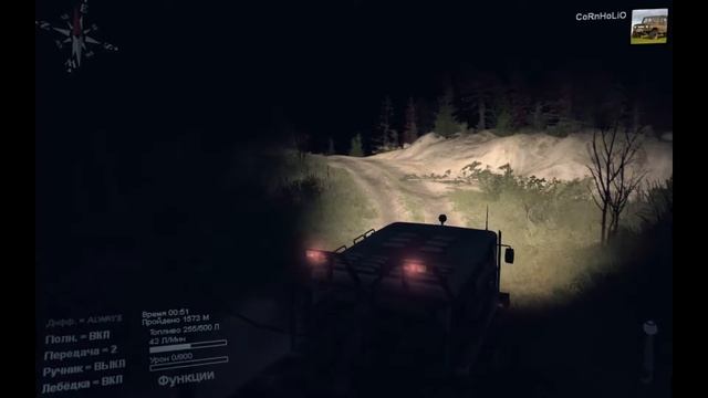 Spintires-Вулкан(Попытки утопить Урал,Татарин курит в стороне)