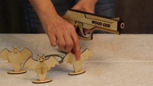 Деревянный пистолет стреляющий резинками | РОС-АРТ