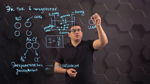 Электрический ток в жидкостях. 10 класс.