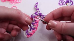 "Хитрый хвост"- простой браслет из резиночек без станка. Видеоурок #12