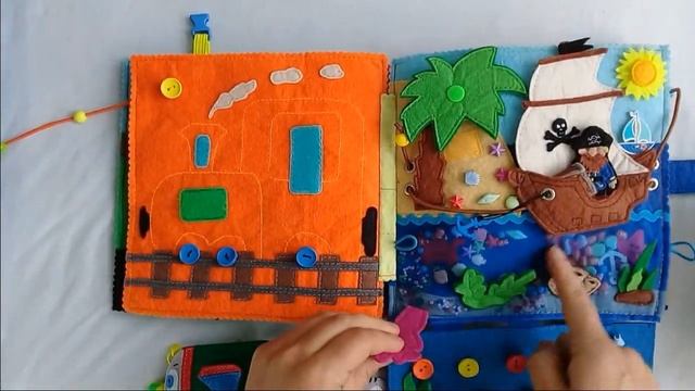 Транспорт. Развивающая книжка из фетра. смотреть онлайн