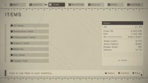 NieR:Automata quests, skills, weapons,intel: weapon story and fishing encyclopedia