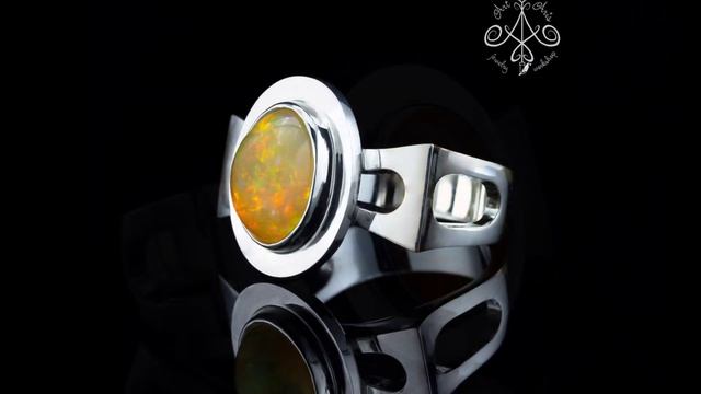 Серебряный перстень с природным опалом Грация! Отличный подарок женщине на рождество. смотреть онлайн