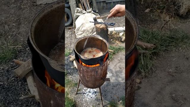 Плов на самодельной печи смотреть онлайн