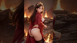 4k ai art | fire wizard AI lookbook | 불마법사 | 魔法使い
