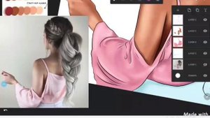Speed paint.  Как нарисовать девушку в  Infinite  Painter/How to draw a girl in the Infinite Painte