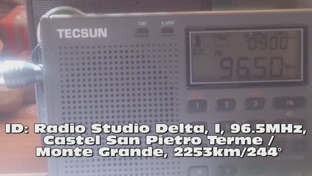 16.06.2019 07:51UTC, [Es], Radio Studio Delta, Италия, 96.5МГц, 2253км