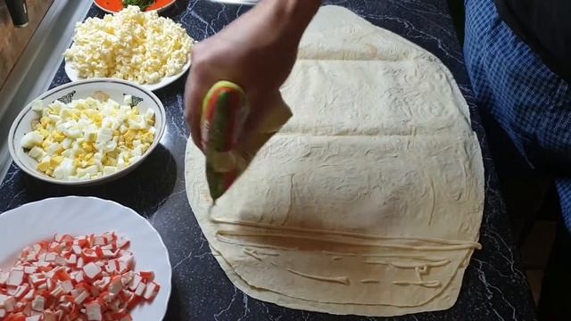 Крабовый рулет/Рулет с крабовыми палочками!!!