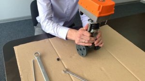 Установка привода TSL ООО "Завод Теплосила" на регулирующий клапан Danfoss