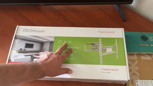 iTech PTRB44 - обзор и распаковка крепления настенного для телевизора смотреть онлайн