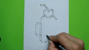 Как нарисовать Амонг ас с вишней по клеточкам