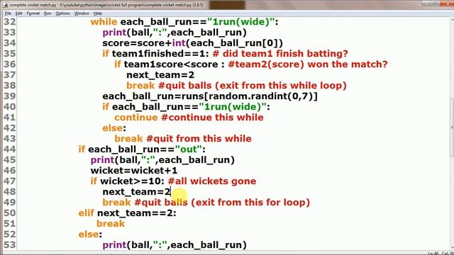 full python cricket match program - 20-20 cricket match смотреть онлайн