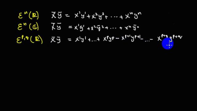 Вращения в различных пространствах | скалярное произведение в комплексных псевдоевклидовых пр. смотреть онлайн