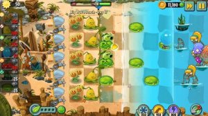 РАСТЕНИЯ против ЗОМБИ 2 или PLANTS vs ZOMBIES 2. Серия 81:  Юрский Горохострел против Осьминогов