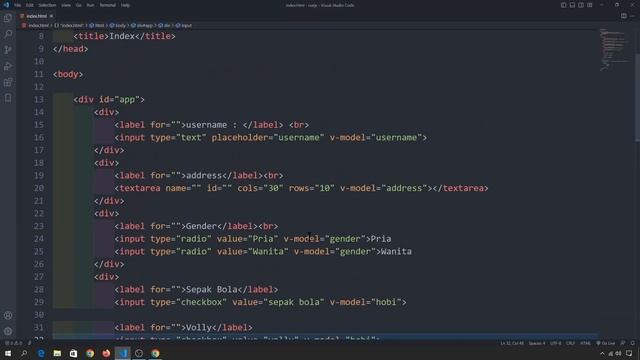 Tutorial Vue JS: Menggunakan v-model di Vue.js | Two-Way Data Binding