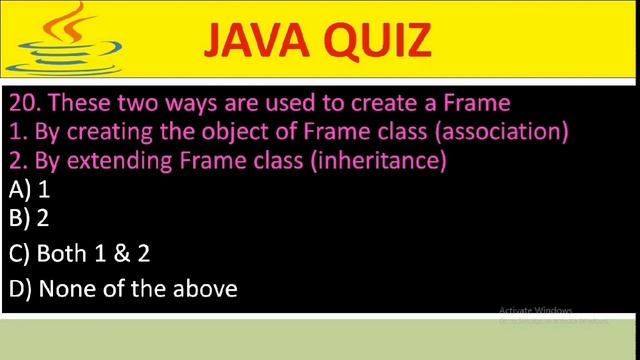 #106 - Java mcqs with answers | Java quiz | Java placement bits смотреть онлайн