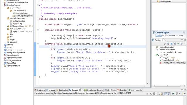 LOG4J SAMPLE APPLICATION DEMO TAMIL смотреть онлайн