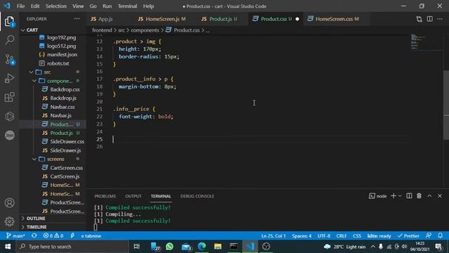 [Part6] Tutorial MERN Stack Membuat Shopping Cart | HomeScreen Style