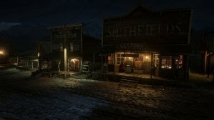 Western атмосфера с салуном, где идет сильный дождь с грозой помогающий избавится от стресса