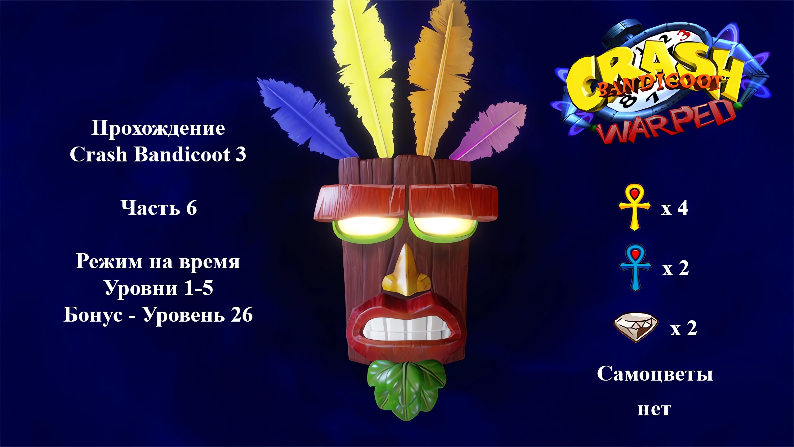 Crash Bandicoot 3 - Часть 6 (Уровень 1, 2, 3, 4, 5 и 26) Реликвии