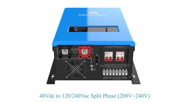 Off Grid Solar Inverter Charger 6KW 48V to 120/240Vac with 80A MPPT Charger смотреть онлайн