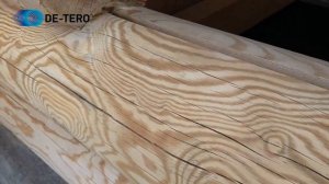 Шлифование дома из бревен системой DE-TERO® BRUSH.