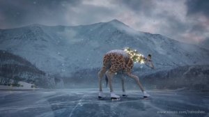 Новогодние заставки Первого канала с жирафом и белками 2020-2021