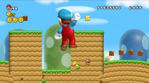 Can Mega Mario collect 999 Ice Flowers in New Super Mario Bros. Wii?