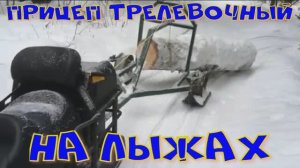 Трелевка валежника снегоходом.