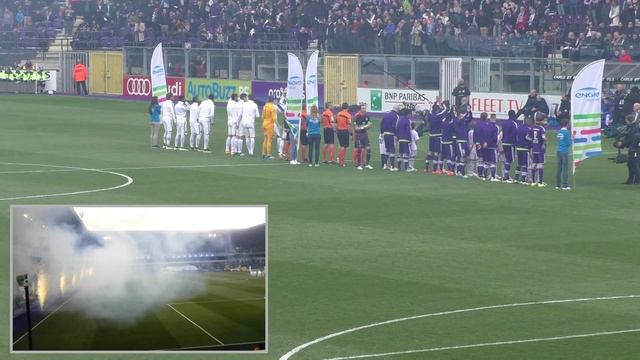 PO1 RSC Anderlecht - FC Brugge line-up atmosphere before the game смотреть онлайн