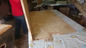 Паркетный клей, ПУР, ПВА для облицовки и запрессовка подручными материалами без пресса.