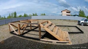 Беседка 6м на 4м с системой жалюзи своими руками