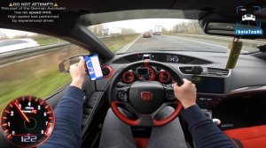 370HP HONDA CIVIC TYPE R FK2 on AUTOBAHN [NO SPEED LIMIT] by AutoTopNL