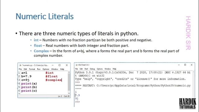 Numeric and Boolean Literals in Python | Python for Beginners in Hindi | Part #4